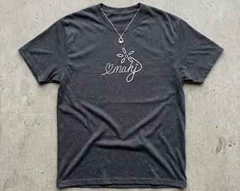Camiseta con diseño de Mahjong / Regalo para amantes del Mahjong: camiseta minimalista con estampado botánico