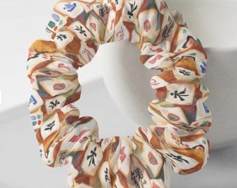 Coletero con estampado de Mahjong / Accesorio para el cabello multicolor neutro