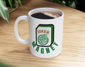 Taza de cerámica con imán de Mahjong Joker (11 oz, 15 oz)