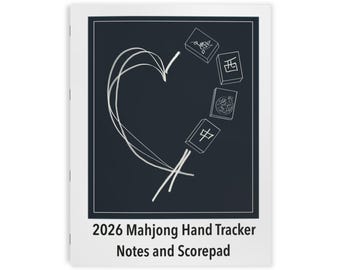 Cuaderno de puntuación de Mahjong / Registro de juego para jugadores / Bloc de puntuación de 8.5" x 11"