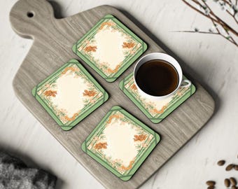 Posavasos de dragón y bambú para tapetes de mahjong / Posavasos para fichas de descarte