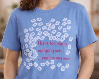 Camiseta con estampado de fichas de Mahjong / Regalo divertido para amantes del Mahjong