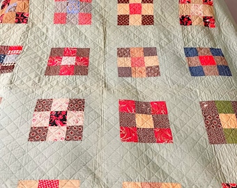 Old Nine-Patch Quilt 1920-30s