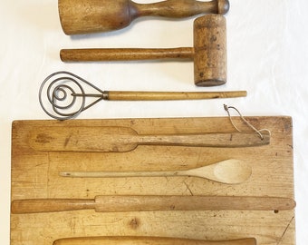 Wood Cooking Tools and Cutting Board