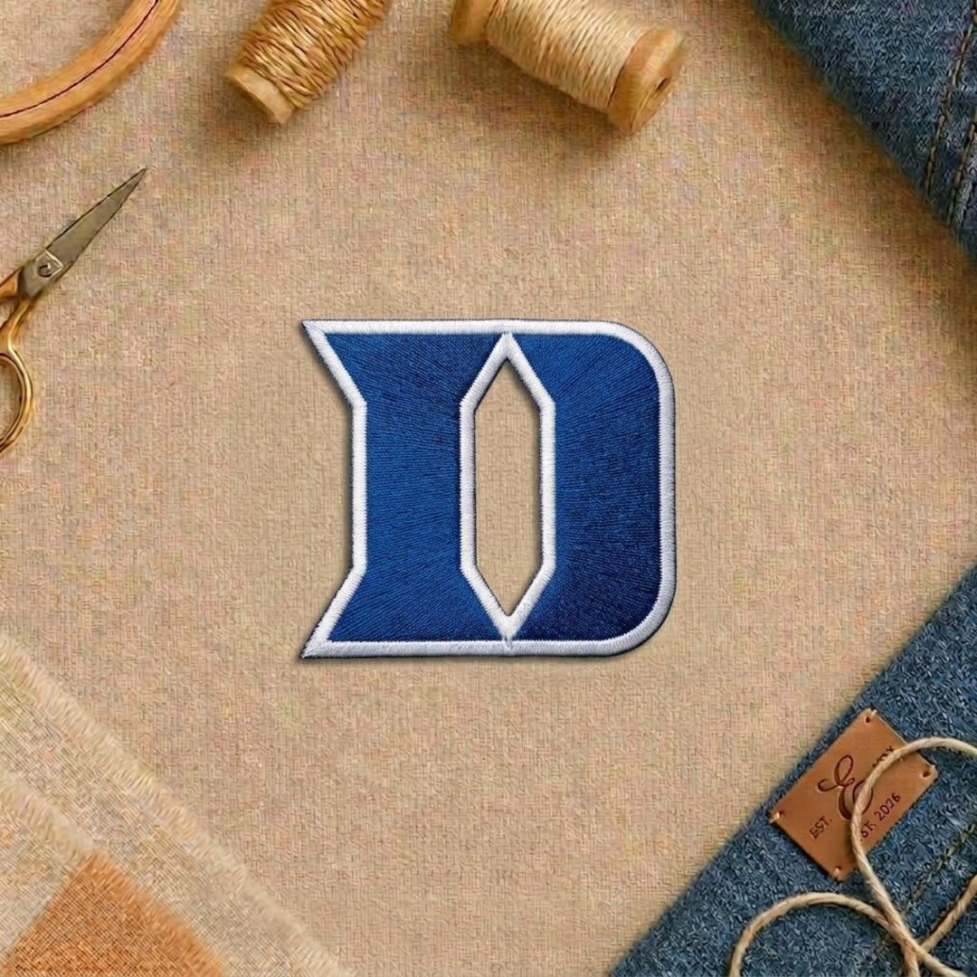 Duke Blue Pattern Duke Blue Devils Logo Embroidered Patch Iron on Jacket Hat Backpack ...
