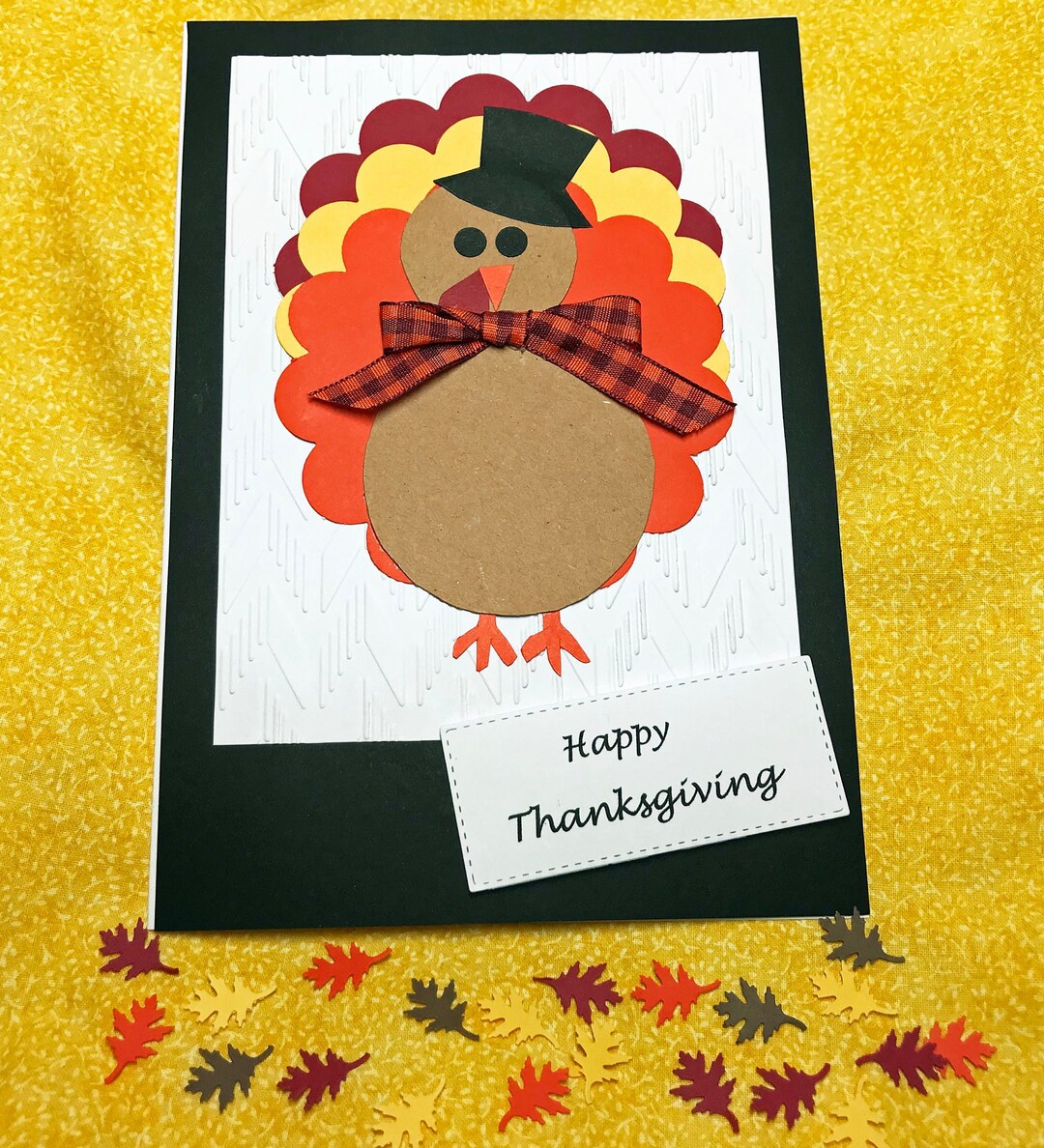 Turkey Thanksgiving Card, 5x7 Inches, Comes With White Envelope, Mails