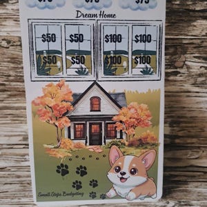 Dream Home Savings Challenge | House Fund Tracker | Pet Lover  | Cash Binder  Tracker