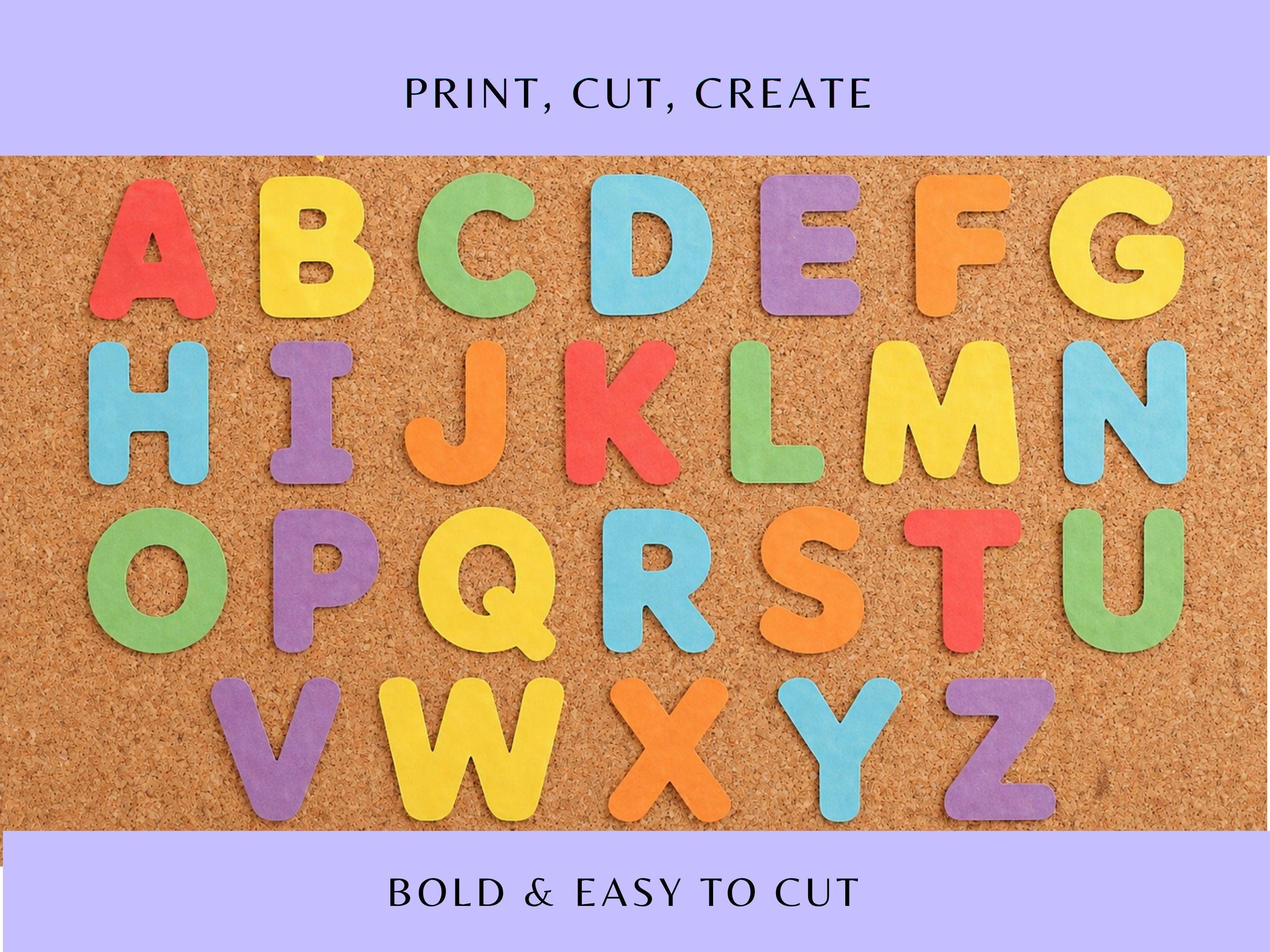 5 Inch Alphabet Letter Templates A Z, Uppercase Printable PDF, Large ...
