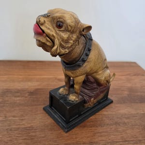 ヴィンテージ ブルドッグ ブロンズオブジェ 】パグ・フレブル・ブル・銅像彫刻 Antique Cast Iron Bulldog - Etsy