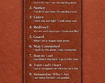 EVERY COLOR - On The Way Back Reset & Return – Leather Lock Screen - All Colors -  (Christian Digital Download + Guide)