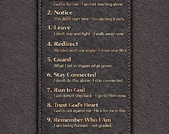 On The Way Back Reset & Return – Lock Screen - Charcoal Leather - (Christian Digital Download + Guide)
