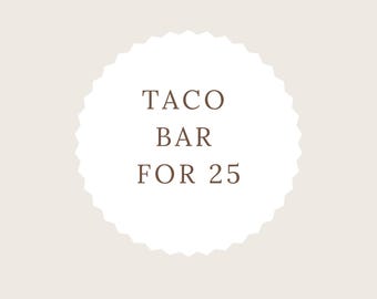 Tacobar voor 25 personen | Boodschappenlijst Tijdlijn Recepten | Hostinggids digitale download