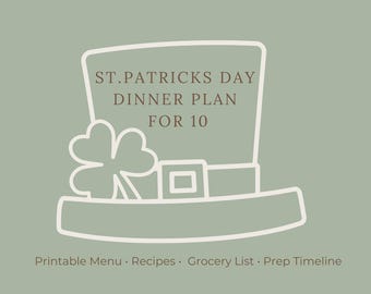 St. Patrick's Day-dinerplan voor 10 (afdrukbaar menu, recepten, boodschappenlijst)