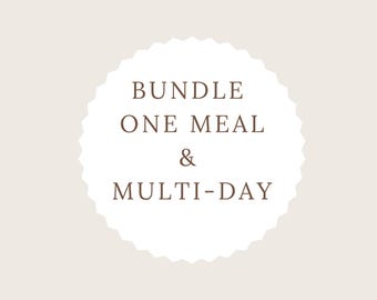 De bundel vol tafels | Koken voor een menigte Planningsgidsen | Enkele maaltijd + afdrukbaar voor meerdere dagen