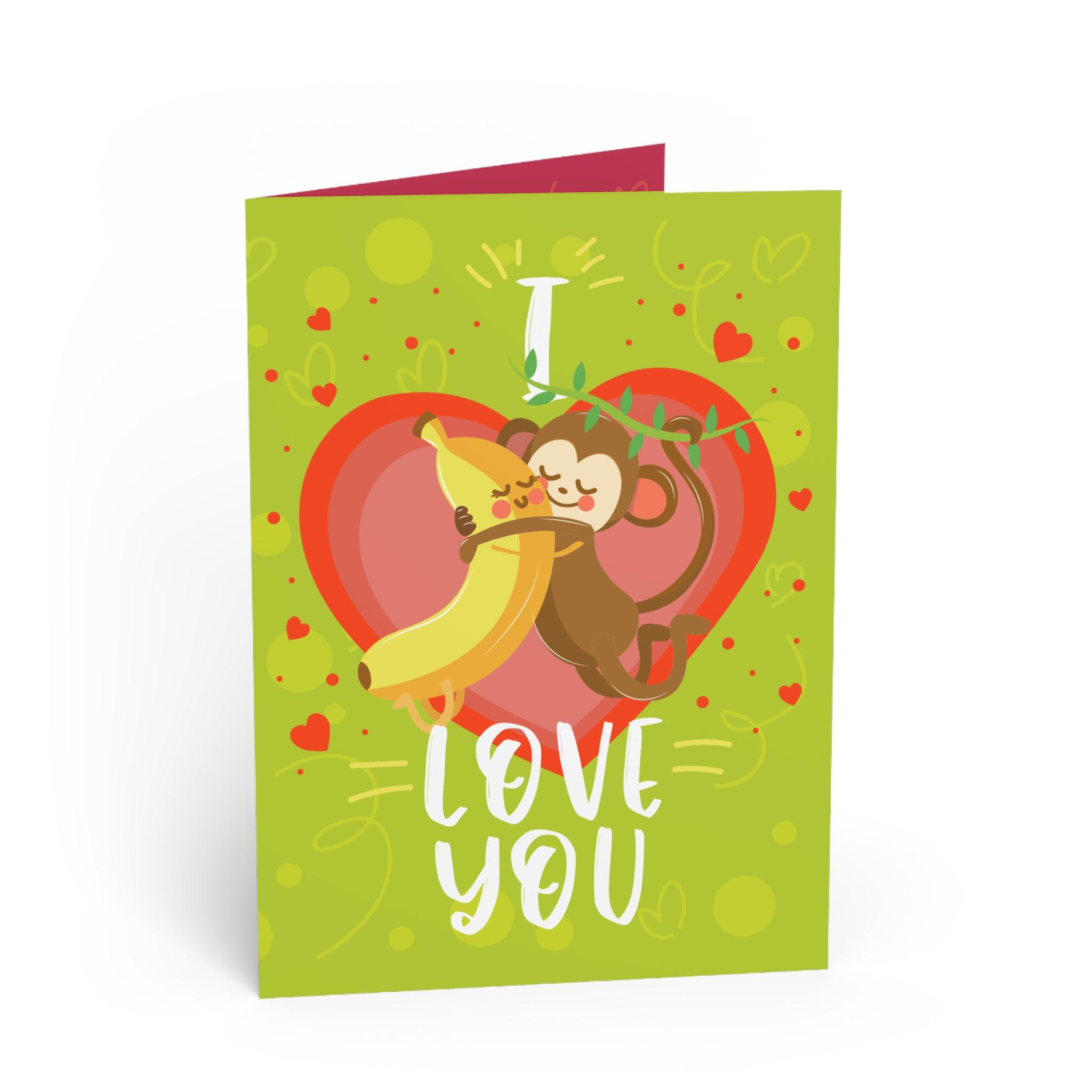Monkey love card - Etsy México