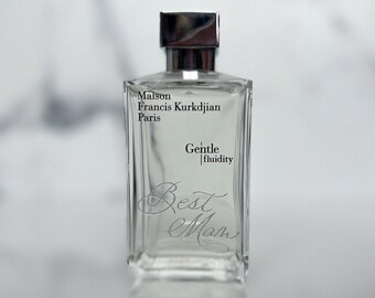 Calligraphy Hand Engraved Perfume Bottle | Custom Etching Service