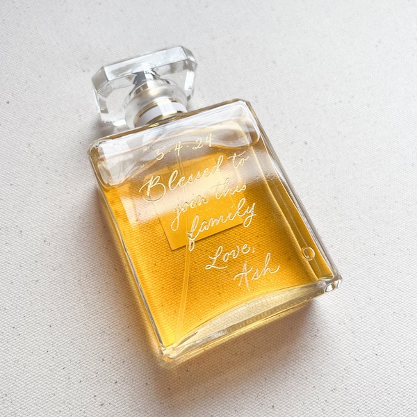 Calligraphy Engraving for Perfume Cologne Bottle | Personalized Gift | Custom Fragrance Bottle Etching | Gift Ideas | Holiday Gifts