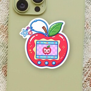 Apple Virtual Pet Waterproof Vinyl Sticker Cute Retro Game Fruit Decal Gift For Laptop Water Bottle Planner Journal Free Shipping