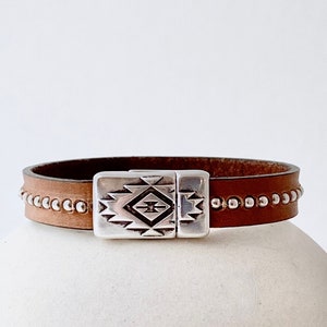 Leather Cuff Bracelets for Women, 40th Birthday Gifts for Women, Girlfriend Gift, image 4