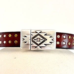 Leather Cuff Bracelets for Women, 40th Birthday Gifts for Women, Girlfriend Gift, Flat Stud Leather