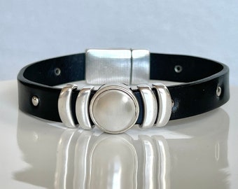 Leather Pearl Bracelet, Women's Leather Bracelet, Birthday Gift for Best Friend