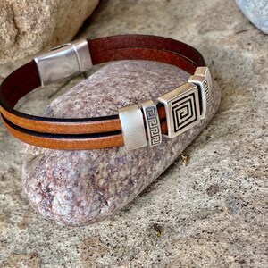 Leather Cuff Bracelets for Women, Leather Wristband, Gifts for Best Friend Female, Birthday Gifts image 2
