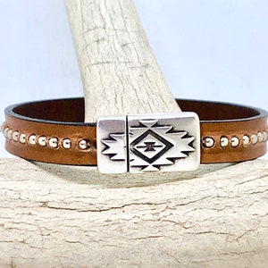 Leather Cuff Bracelets for Women, 40th Birthday Gifts for Women, Girlfriend Gift, image 2