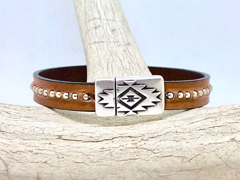 Leather Cuff Bracelets for Women, 40th Birthday Gifts for Women, Girlfriend Gift, image 2