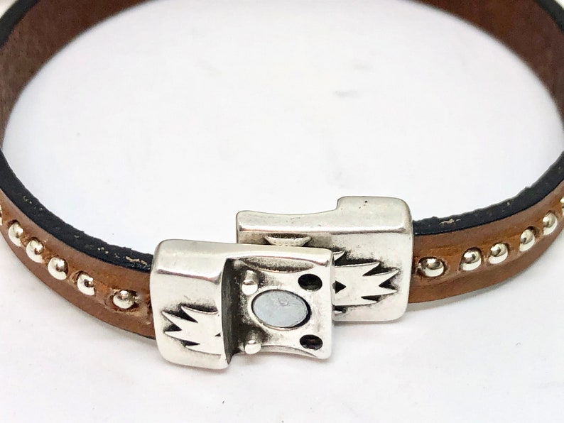 Leather Cuff Bracelets for Women, 40th Birthday Gifts for Women, Girlfriend Gift, image 10