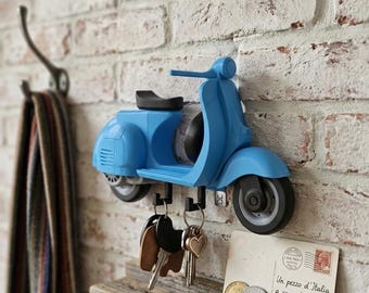 Vespa Style Wall Key Holder, Key Hanger, Entrance Gift for New Home, Original Vintage Decor, Italian Design Motorcycle Key Holder
