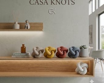 Modern Knot Sculpture, Nordic Minimalist Coffee Table and Bookshelf Decoration, Abstract Design Object for Home, New Home Gift