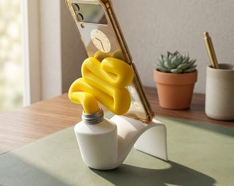 Desk Smartphone Stand Modern Design Aesthetic Cell Phone Holder Colorful Office Accessories Original Gift for Colleagues