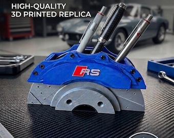 RS Brake Caliper Pen Holder | Car Enthusiast Gift | Office Desk Accessory | Mechanic Gadget | Racing Style Decoration