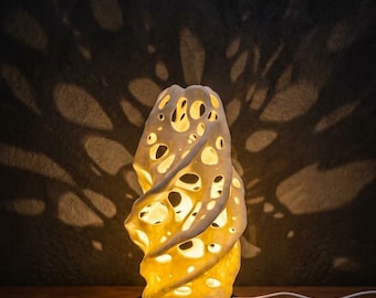 Modern Designer Table Lamp | Bedside Lamp for the Bedroom | Mood Lighting | Luminous Sculpture for the Living Room