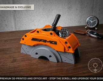 AMG Brake Caliper Desk Organizer Pen Holder Office Gift for Men Motor Enthusiasts Car Accessories Desk Decoration Mechanic