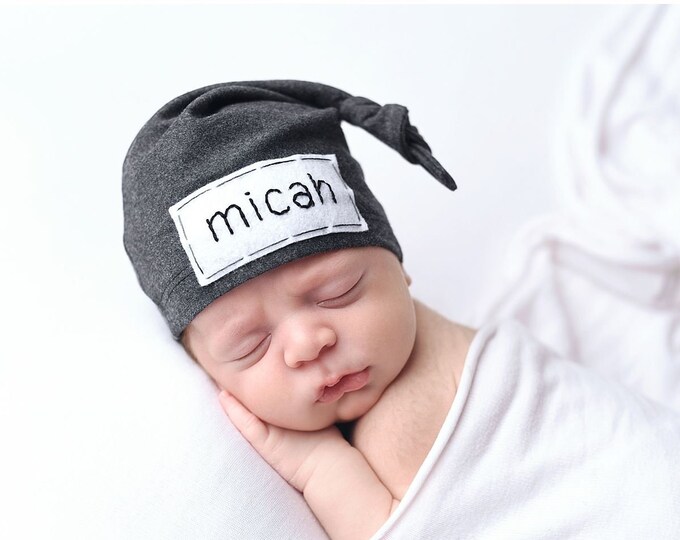 newborn personalized hats name hats for newborns by LittleOnesLove