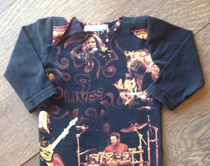Aerosmith Newborn Upcycled Tshirt Baby Gown With Knotted Hat. Band Baby Clothes Etsy