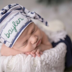 newborn name hat baby boy hat newborn boy coming home outfit personalize newborn hat personalized baby beanie newborn photo prop image 3