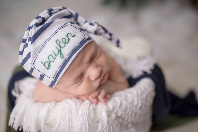 newborn name hat baby boy hat newborn boy coming home outfit personalize newborn hat personalized baby beanie newborn photo prop image 3