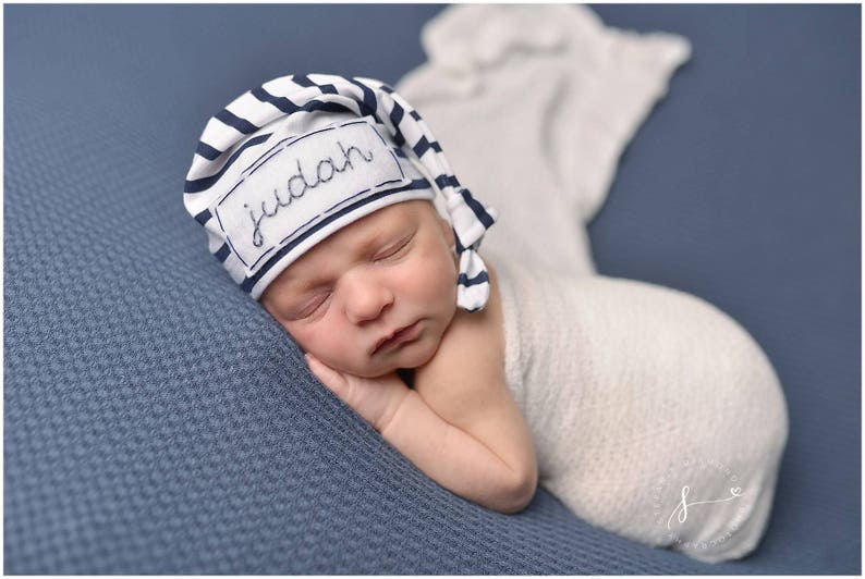 newborn name hat baby boy hat newborn boy coming home outfit personalize newborn hat personalized baby beanie newborn photo prop image 2