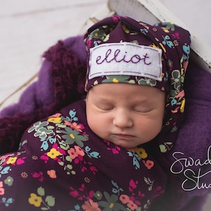 add a matching swaddle plum floral