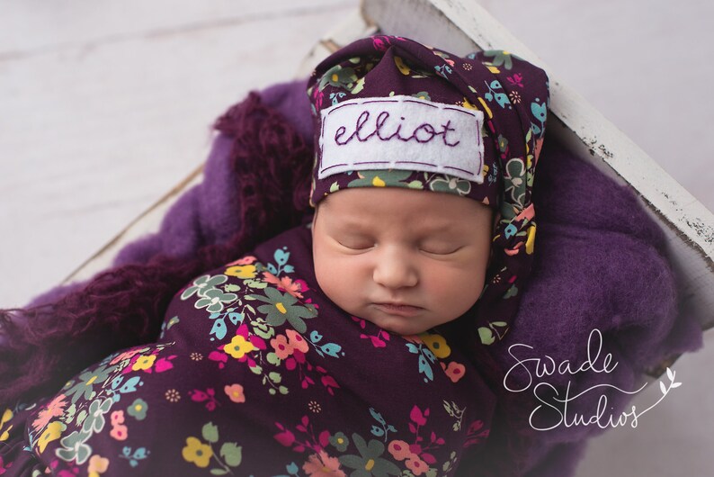 add a matching swaddle plum floral