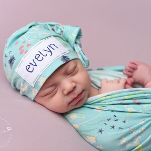 add a matching swaddle mint floral