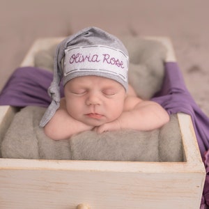 Hospital Hat Boy Baby Name Hat Newborn Boy Gift Baby Shower Gift image 6