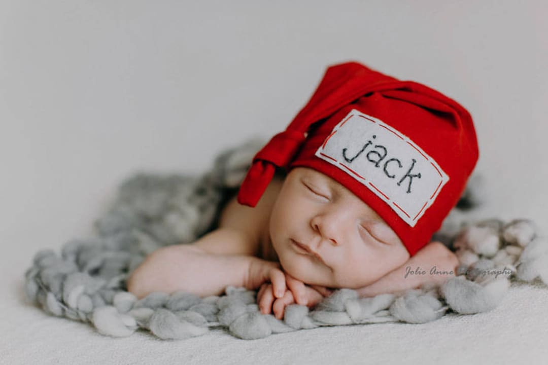 Newborn Personalized Hat Baby Knot Hat Name Take Home Etsy