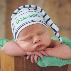 newborn name hat baby boy hat newborn boy coming home outfit personalize newborn hat personalized baby beanie newborn photo prop image 1