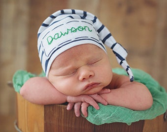 newborn name hat - baby boy hat - newborn boy coming home outfit - personalize newborn hat - personalized baby beanie - newborn photo prop