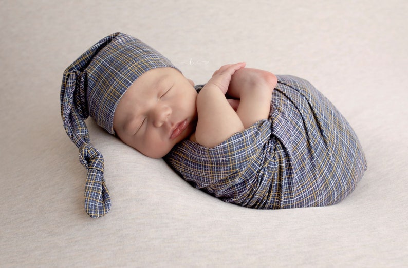 add a matching swaddle crosshatch print