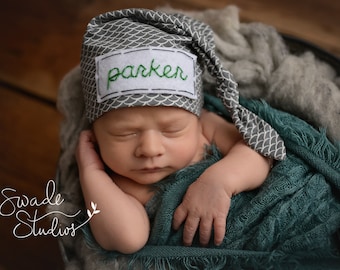 personalized baby hat - hospital hat boy - newborn photo outfit - photo prop