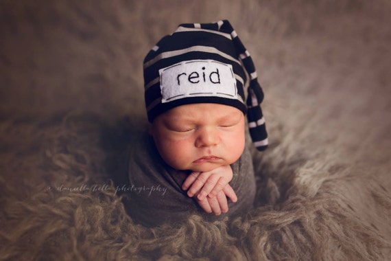 newborn hat with name